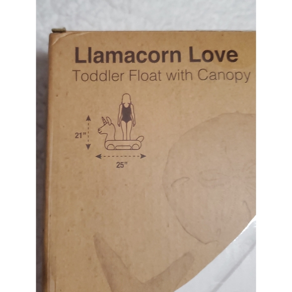Brand New Rae Dunn Llamacorn Love Pool Float with Canopy - 21x25” (For T… - Picture 7 of 9